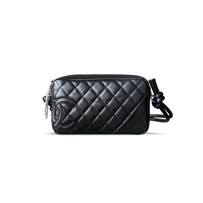 CHANEL CAMBON POCHETTE QUILTED LEATHER 11893953 (20*12*3cm)